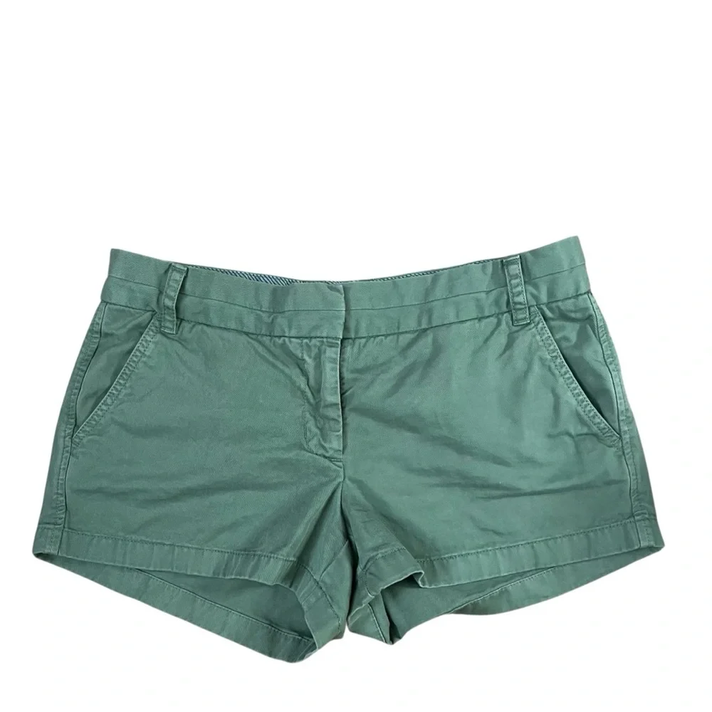 J. Crew Sage Green‎ Chino Shorts Size 8 Casual Preppy Summer